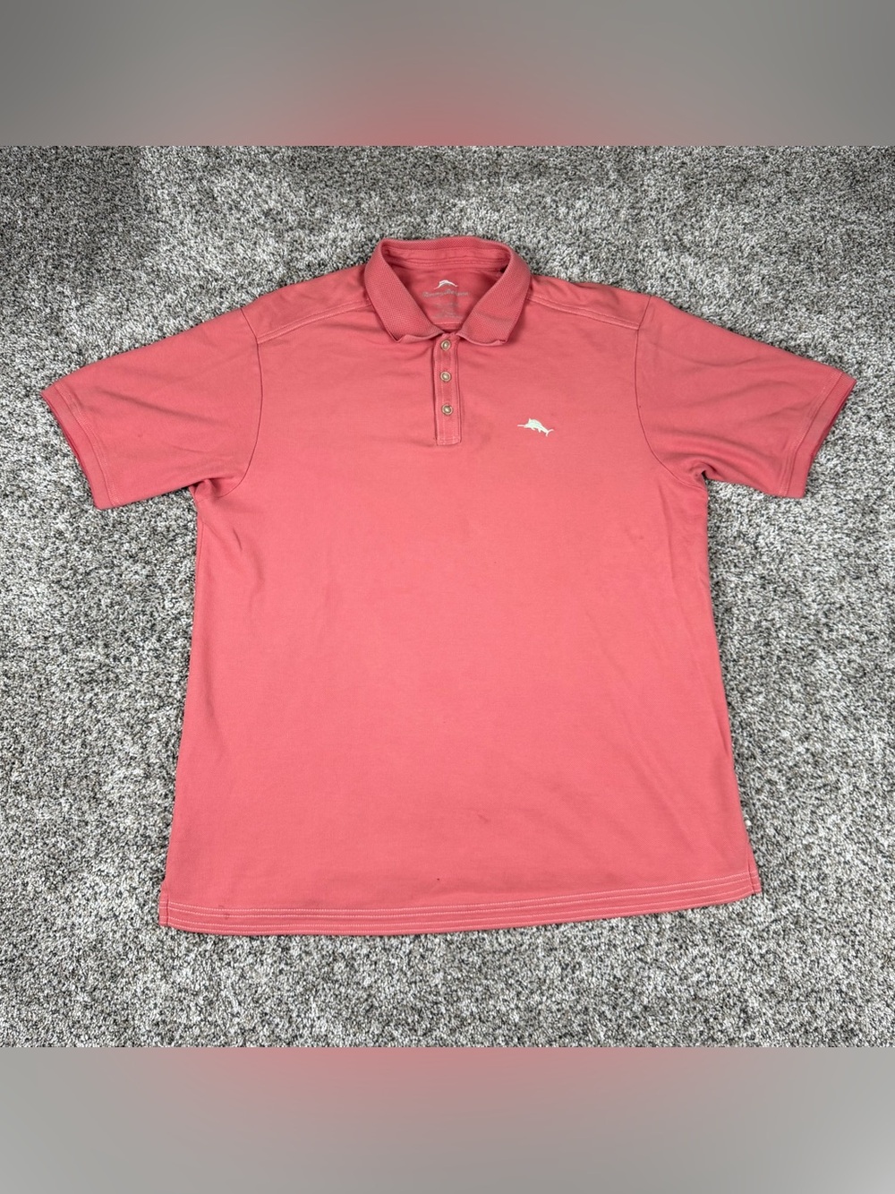 Sz XL Men’s Tommy Bahama Short Sleeve Supima Cotton Summer Golf Polo Shirt Pink
